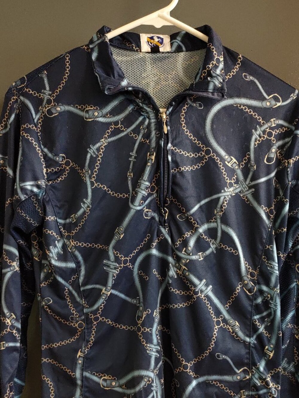 Royal Highness Equestrian Horse Show Shirt Women's M Long Sleeve 1/4 Zip